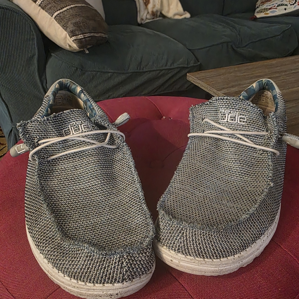 Original Hey Dude Men's Wally Sox Loafer Shoes - Ice Grey - Size 11